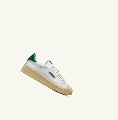 Men's Autry Bob Lutz Low Trainers White Green | 073421JOK