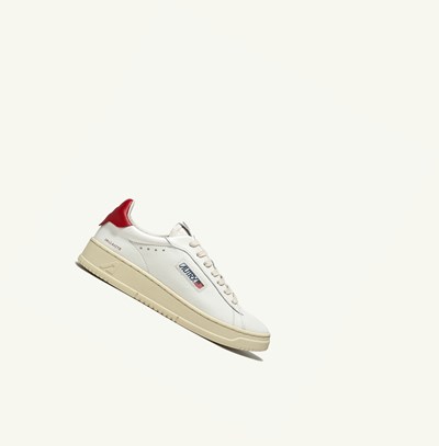 Men's Autry Dallas Low Trainers White Red | 094173RCS