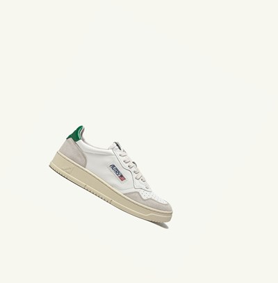 Men's Autry Medalist Low Trainers White Green | 294076KMH