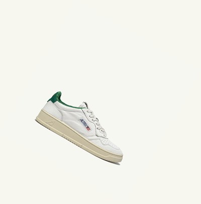 Men's Autry Medalist Low Trainers White Green | 640357MFR