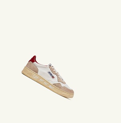 Men's Autry Medalist Low Trainers White Red | 892354YEF