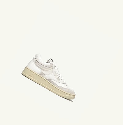 Men's Autry Open Mid Trainers White | 762395LHG