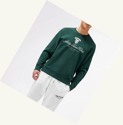 Men's Autry Tennis Club Sweatshirt Green | 941657LQG