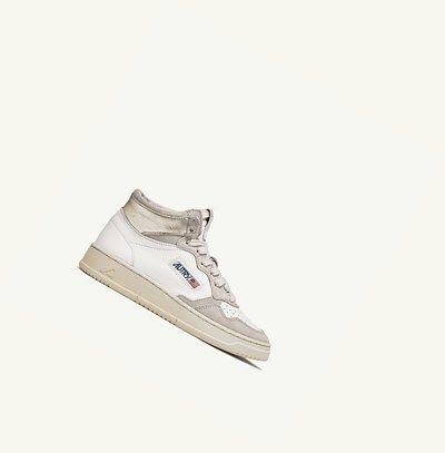 Women's Autry Medalist Mid Trainers White | 927185KSF