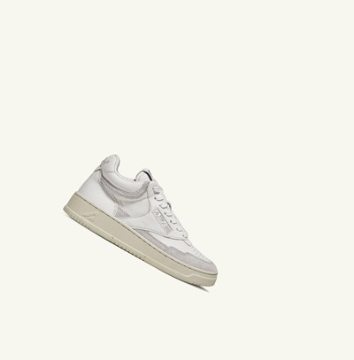 Women's Autry Open Mid Trainers White | 034289EPB