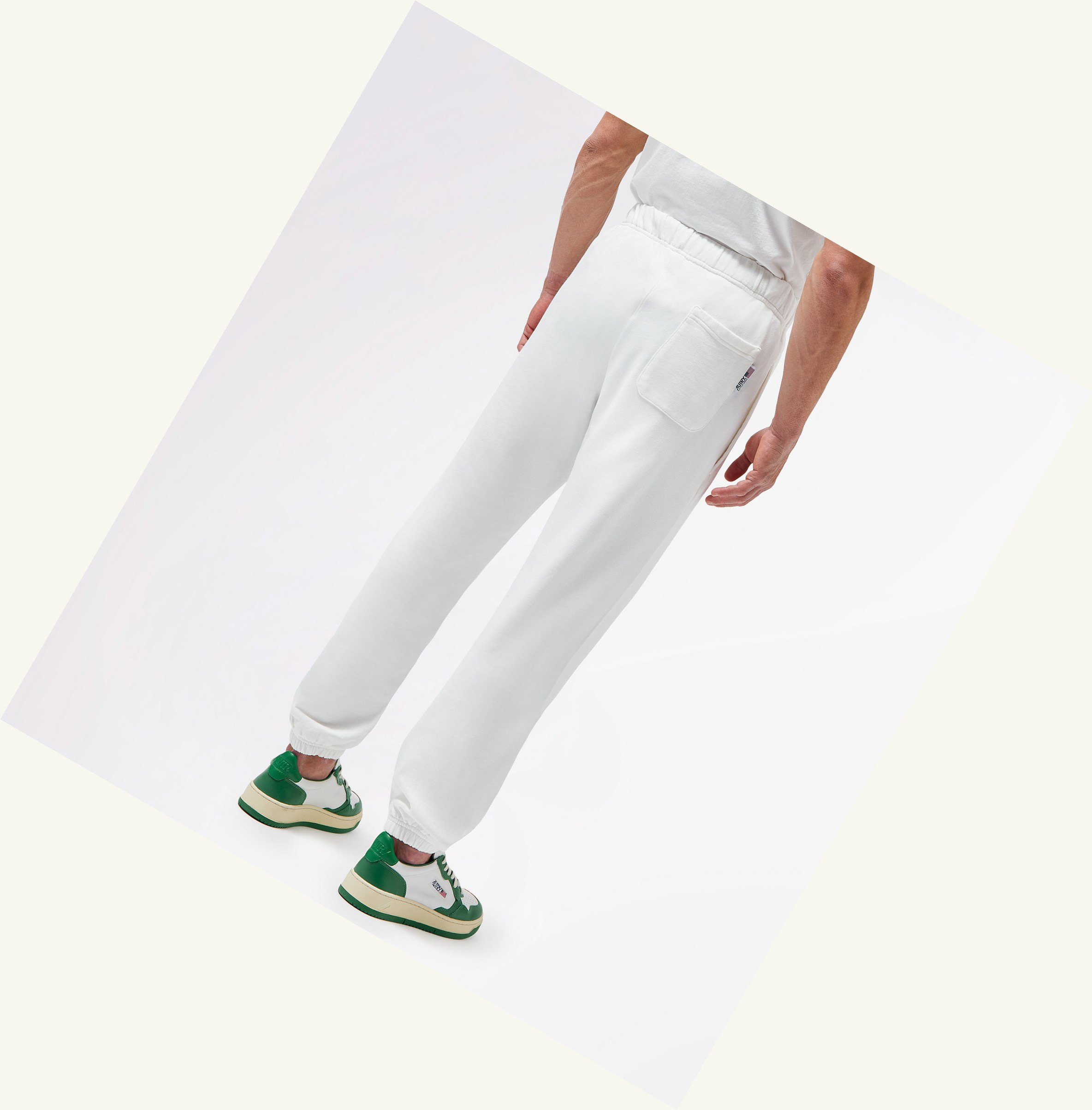 Men's Autry Iconic Logo Sweatpants White | 571302EYT