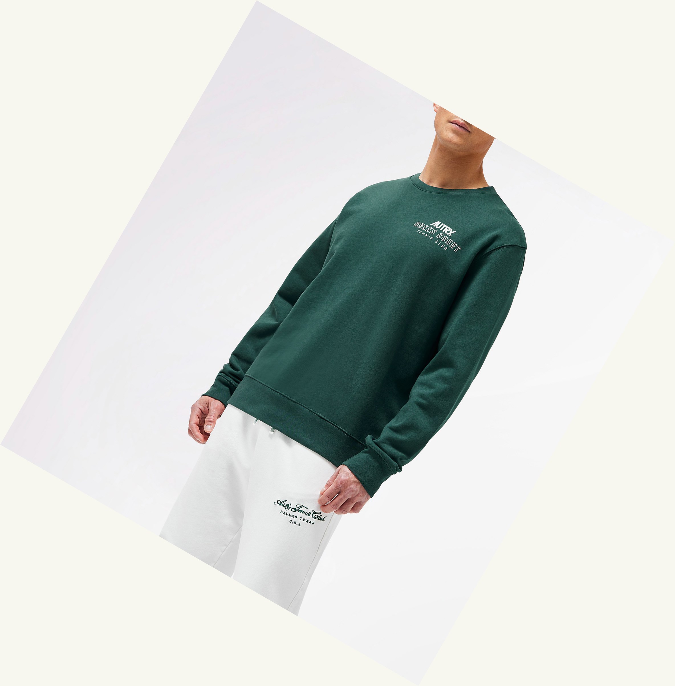 Men's Autry Tennis Club Court Sweatshirt Green | 246987GLV