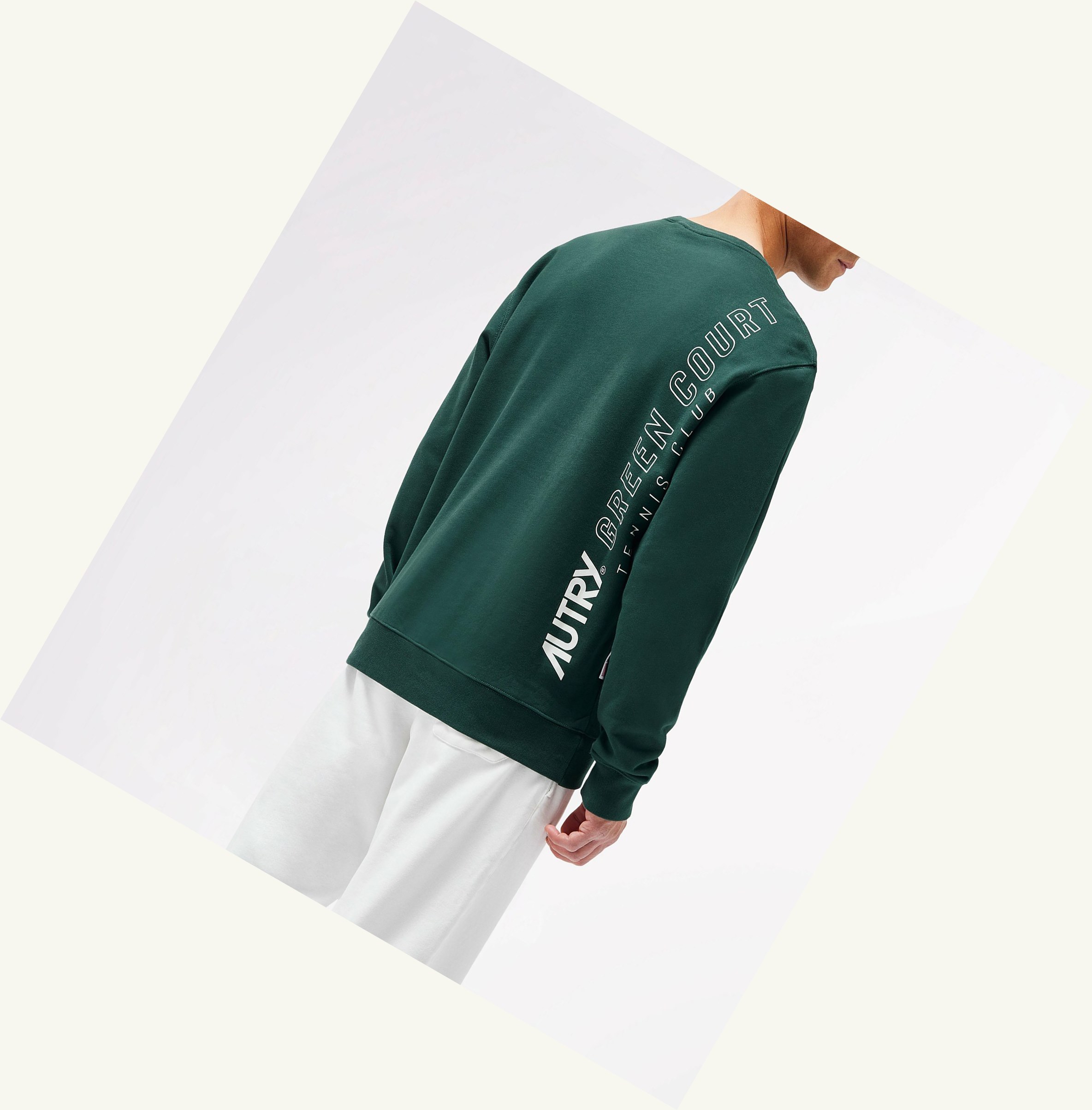 Men's Autry Tennis Club Court Sweatshirt Green | 246987GLV