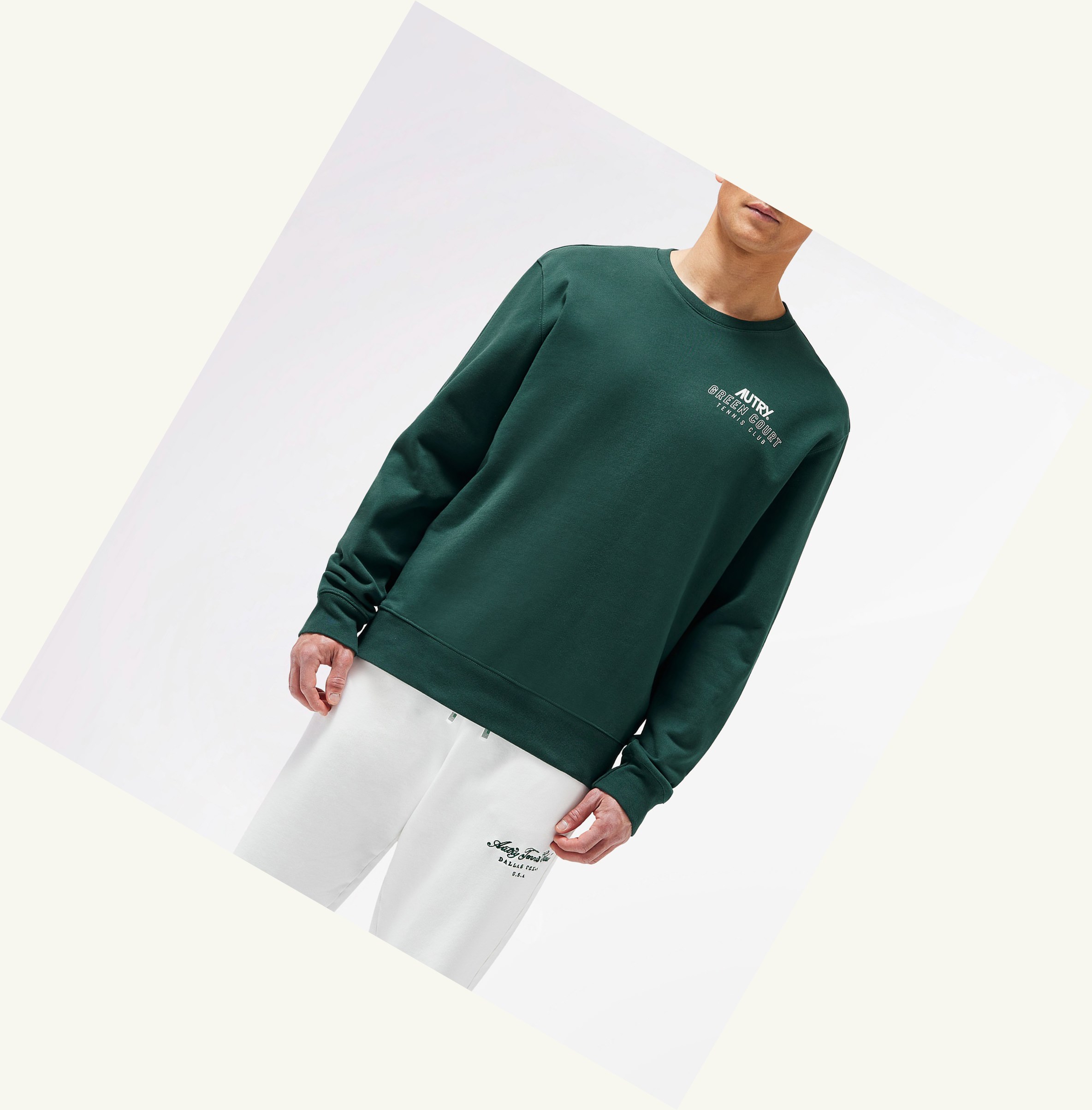 Men\'s Autry Tennis Club Court Sweatshirt Green | 246987GLV