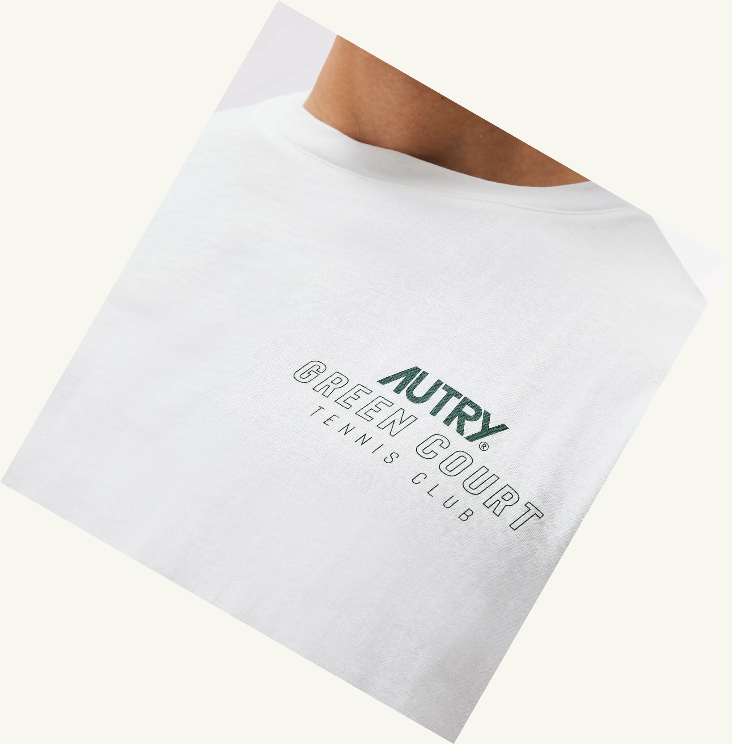 Men's Autry Tennis Club Court T Shirts White | 746201CUM