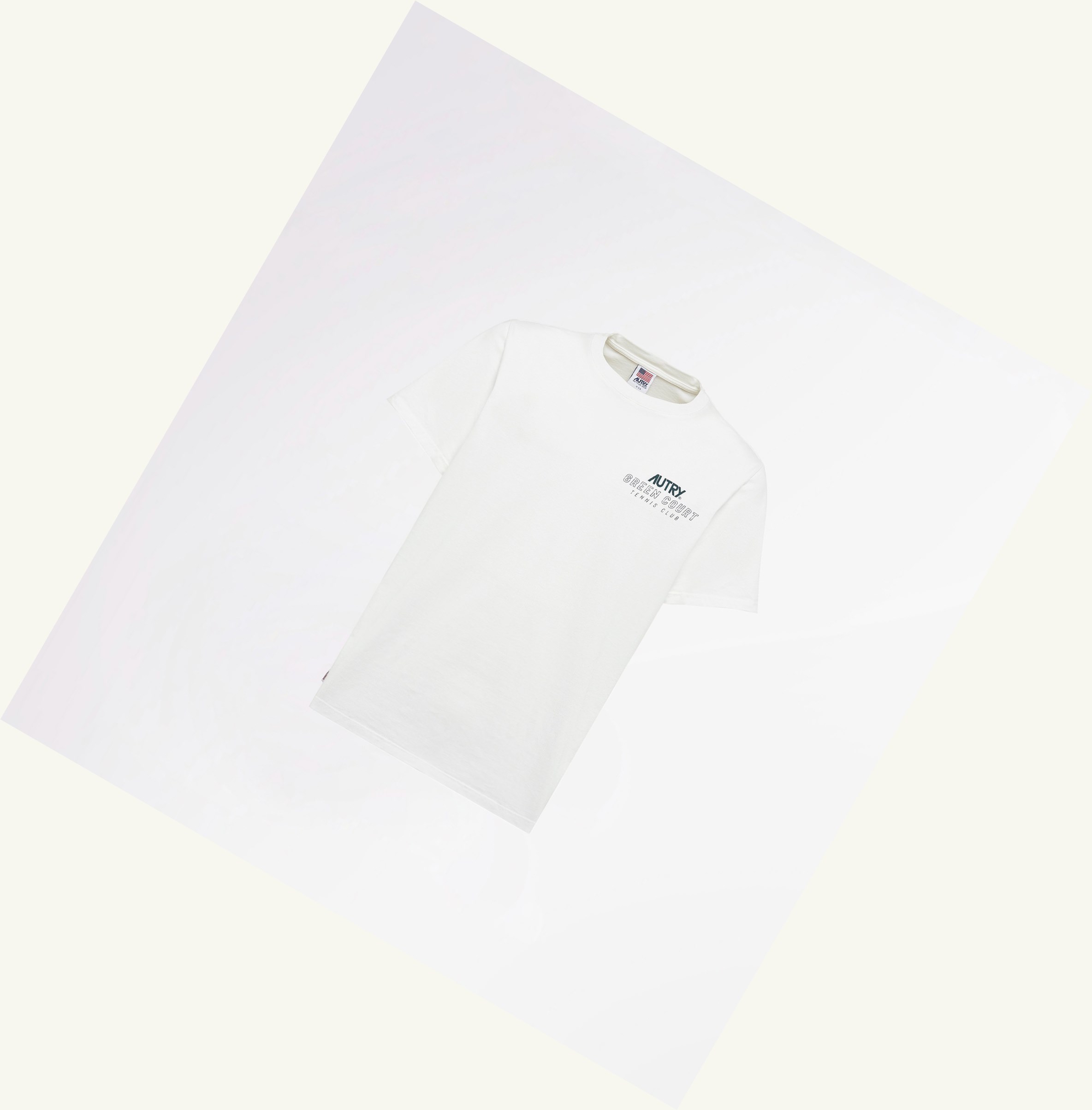 Men's Autry Tennis Club Court T Shirts White | 746201CUM