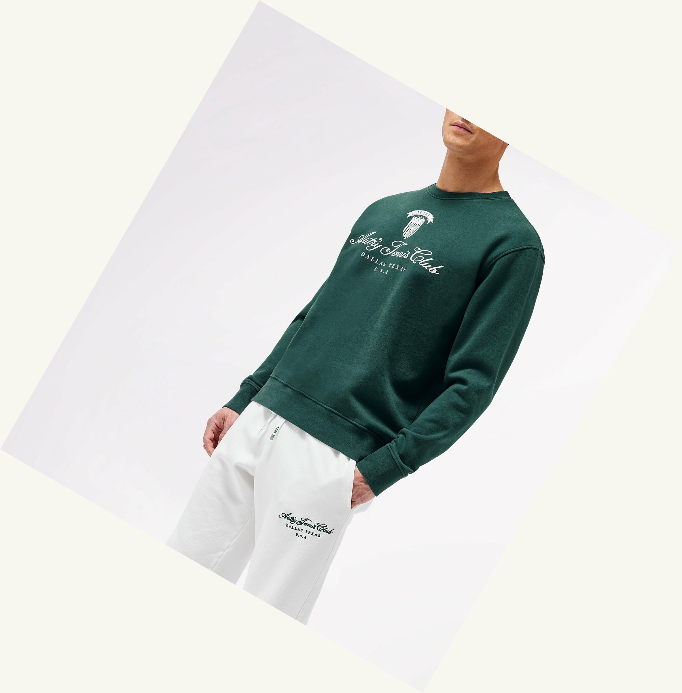 Men's Autry Tennis Club Sweatshirt Green | 941657LQG