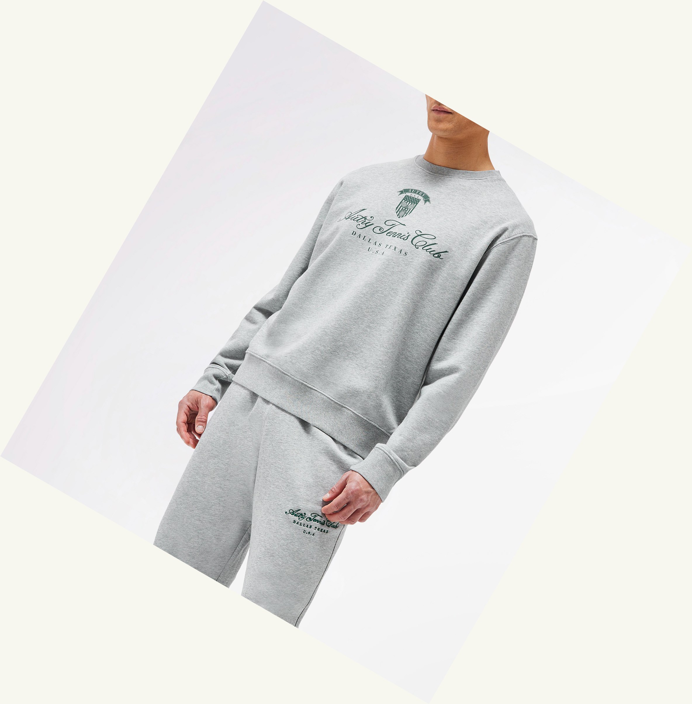 Men's Autry Tennis Club Sweatshirt Grey | 948536NWM