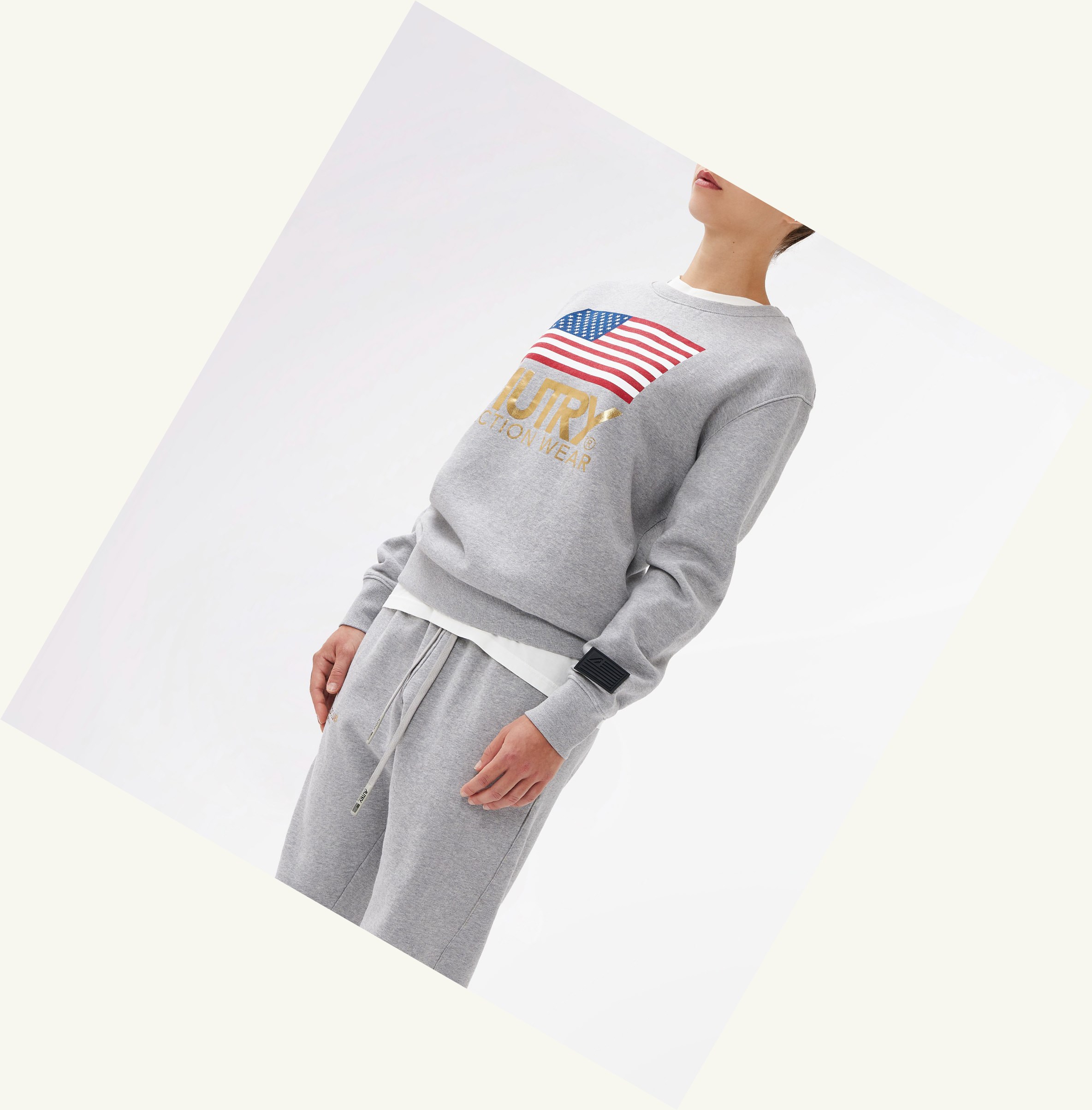 Women's Autry Crew Neck Sweatshirt Grey | 078642HLR