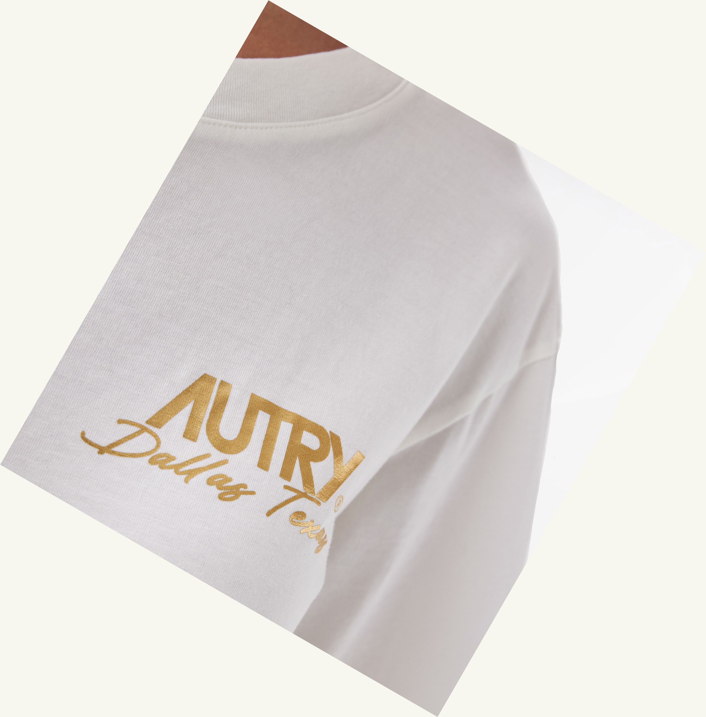 Women's Autry Crew Neck T Shirts White | 608247IPM