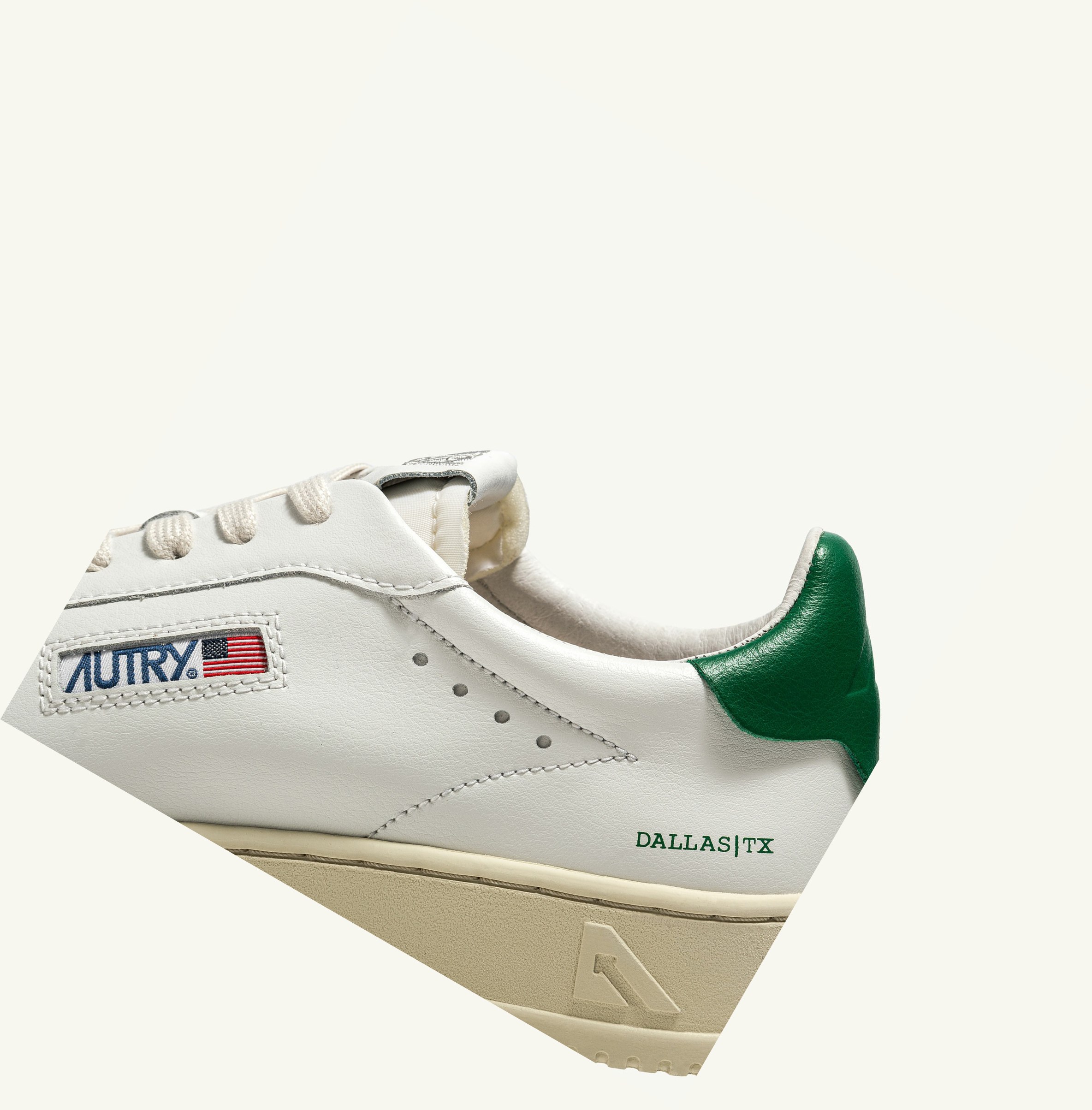 Women's Autry Dallas Low Trainers White Green | 176542LAV