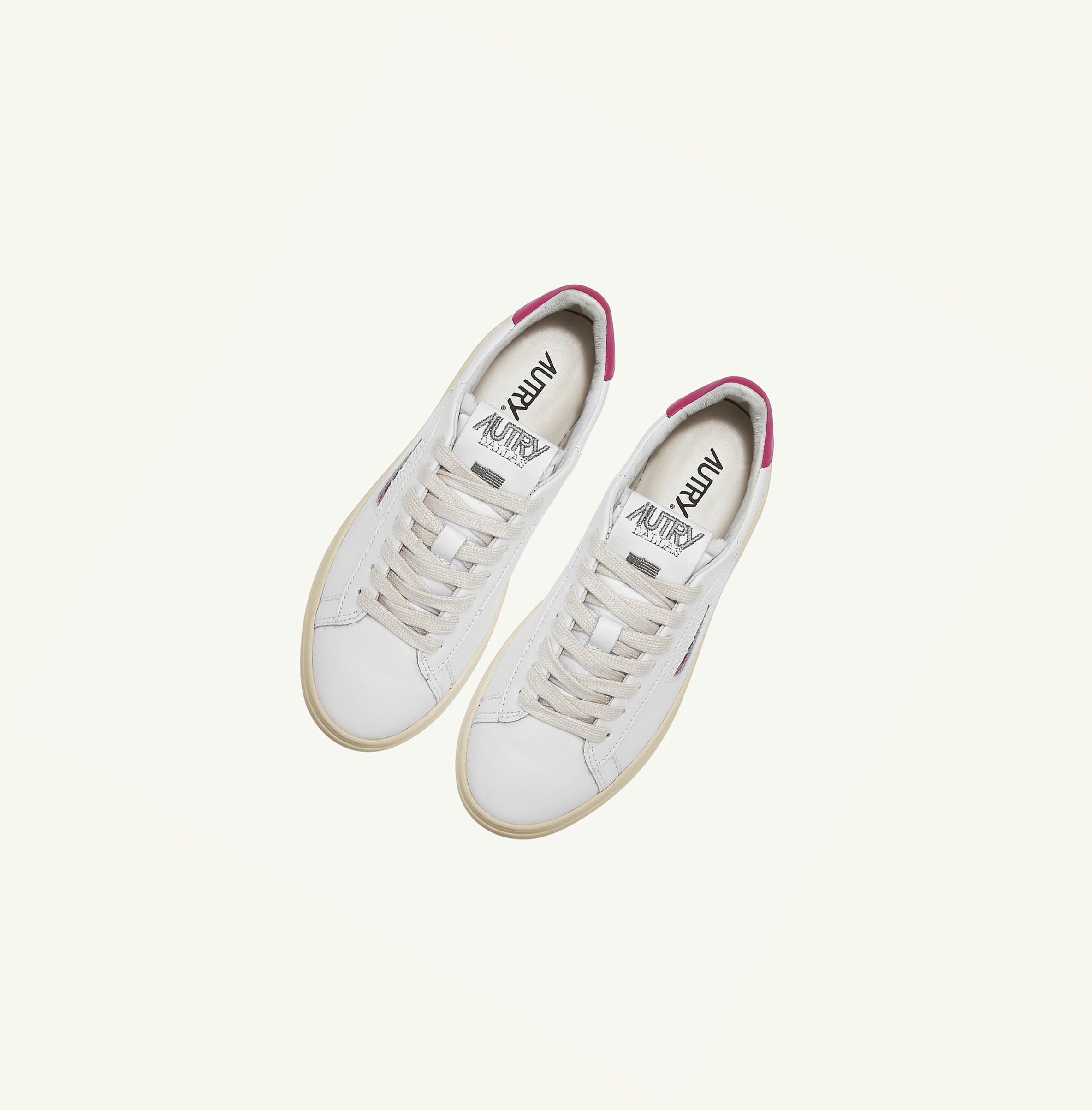 Women's Autry Dallas Low Trainers White Fuchsia | 835610IAP