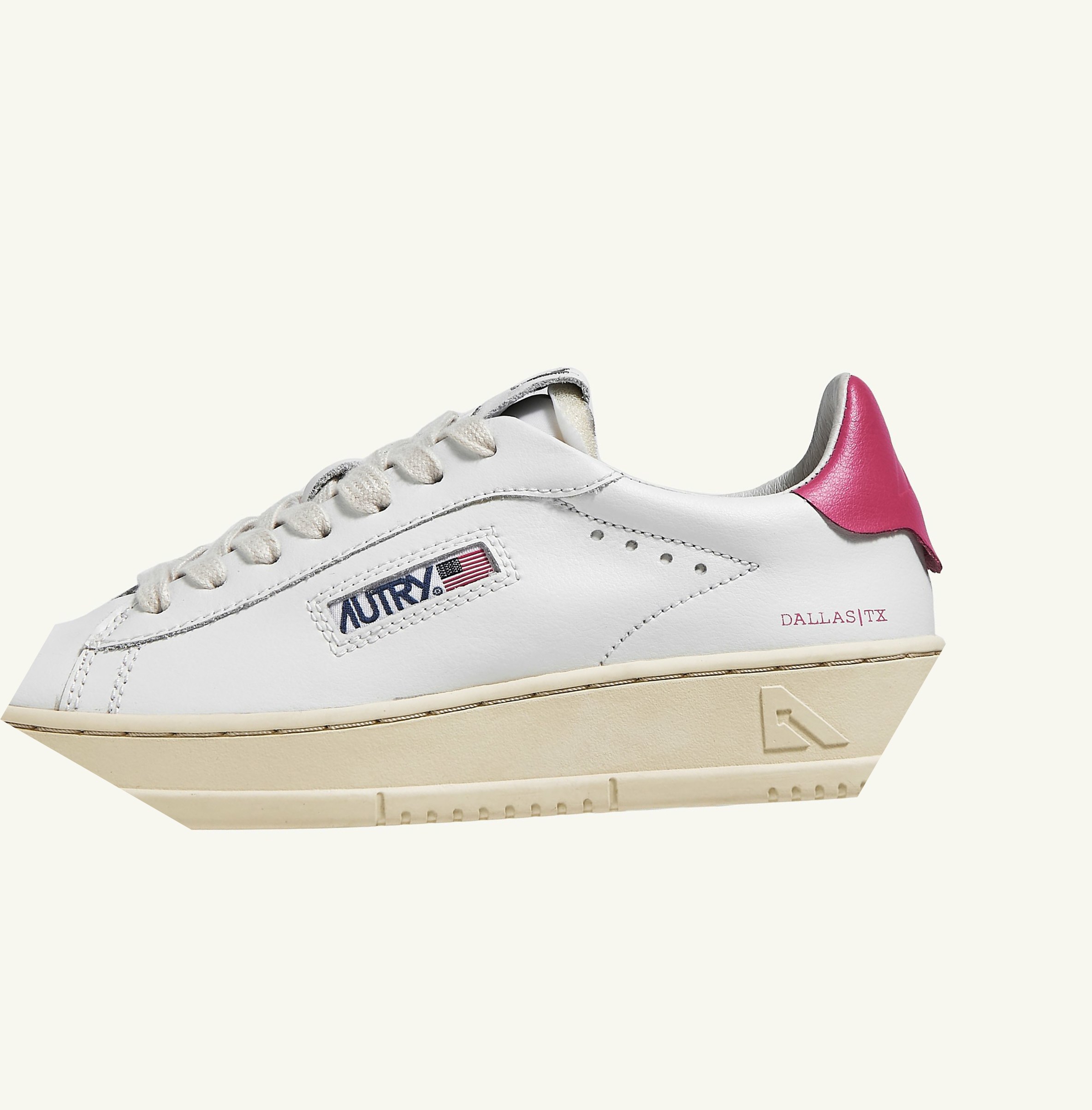 Women's Autry Dallas Low Trainers White Fuchsia | 835610IAP