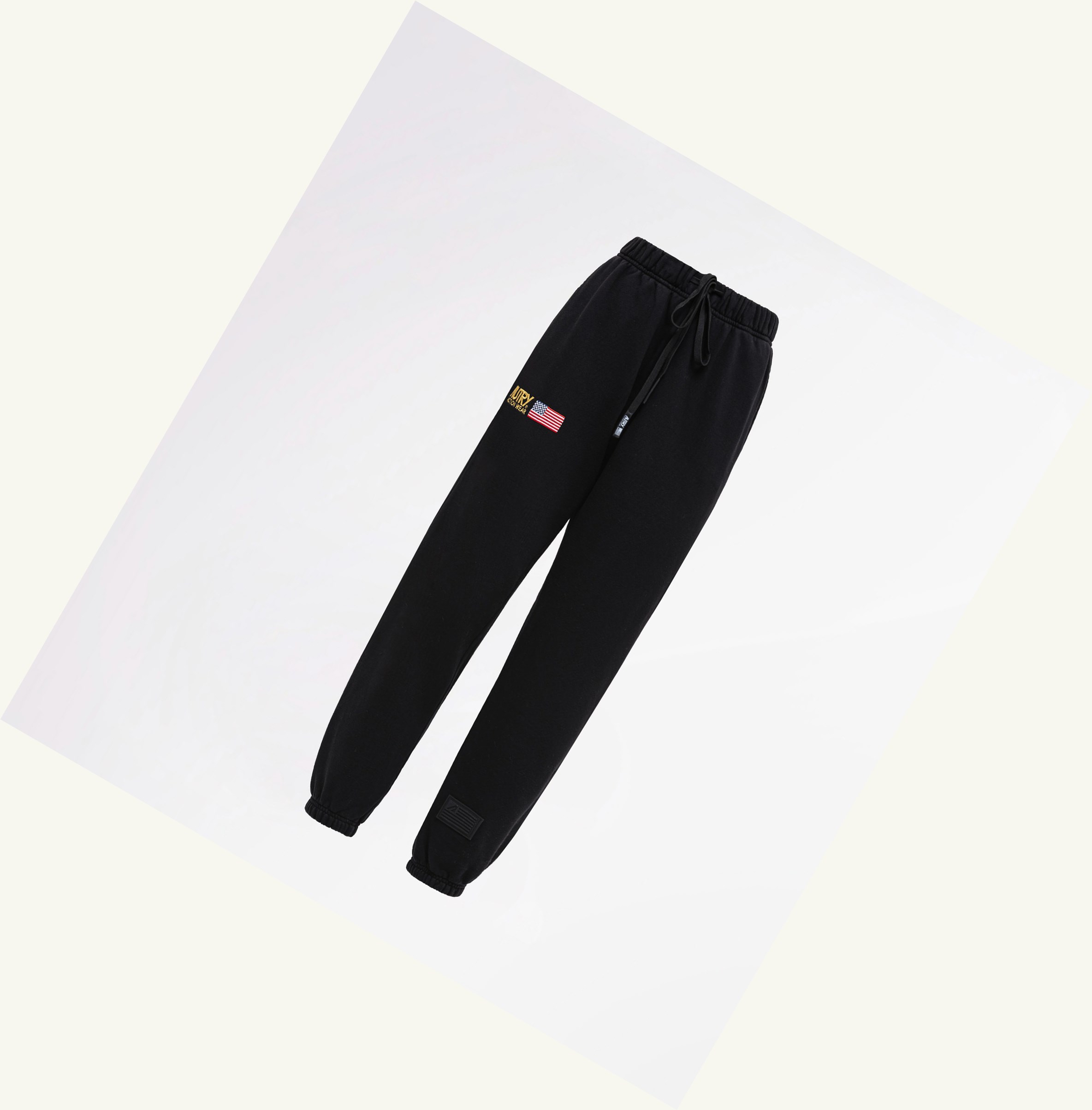 Women's Autry Fleece Pants With Embroidery Logo Sweatpants Black | 549387OQH