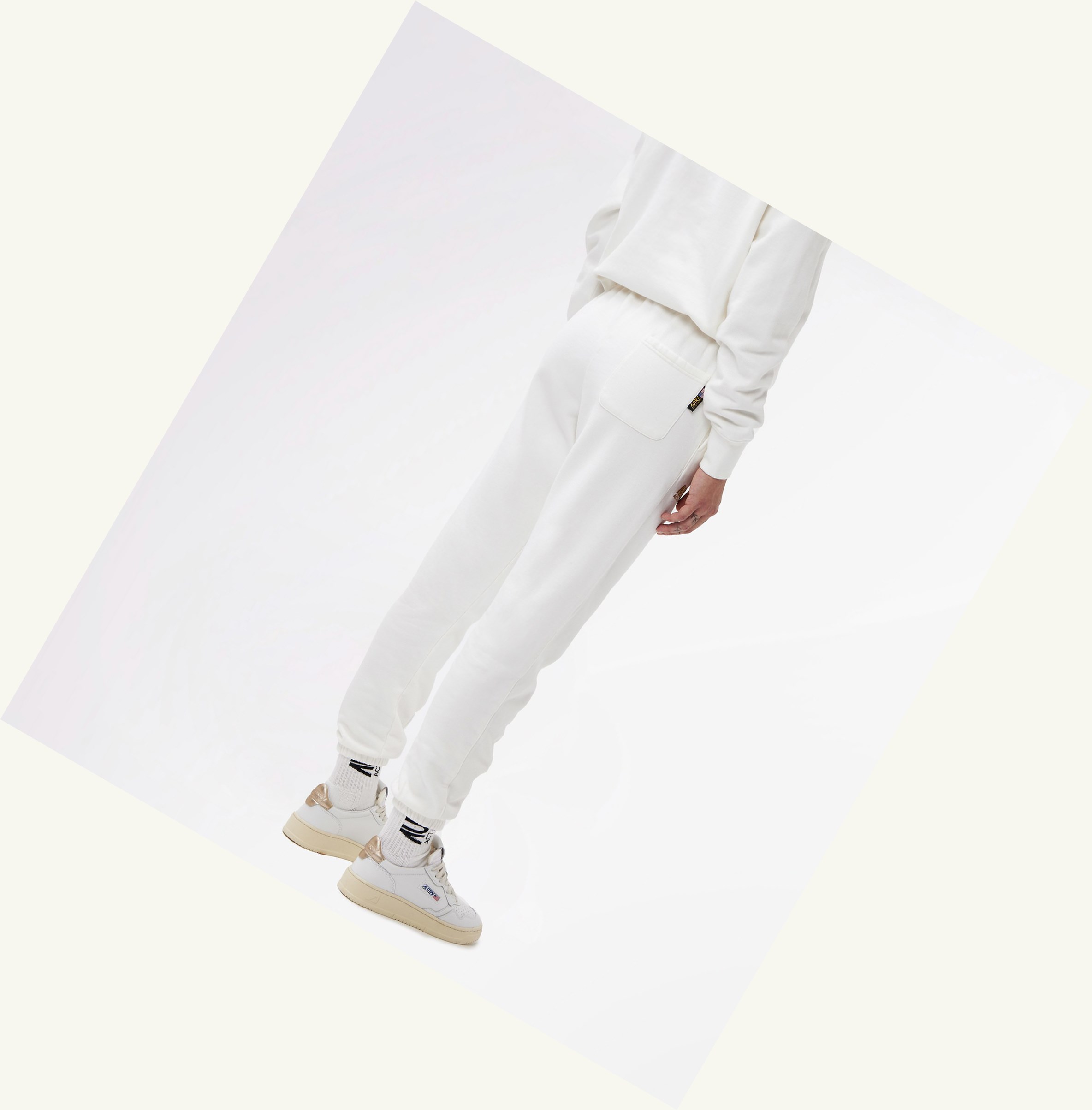 Women's Autry Fleece Pants With Embroidery Logo Sweatpants White | 693058ILJ