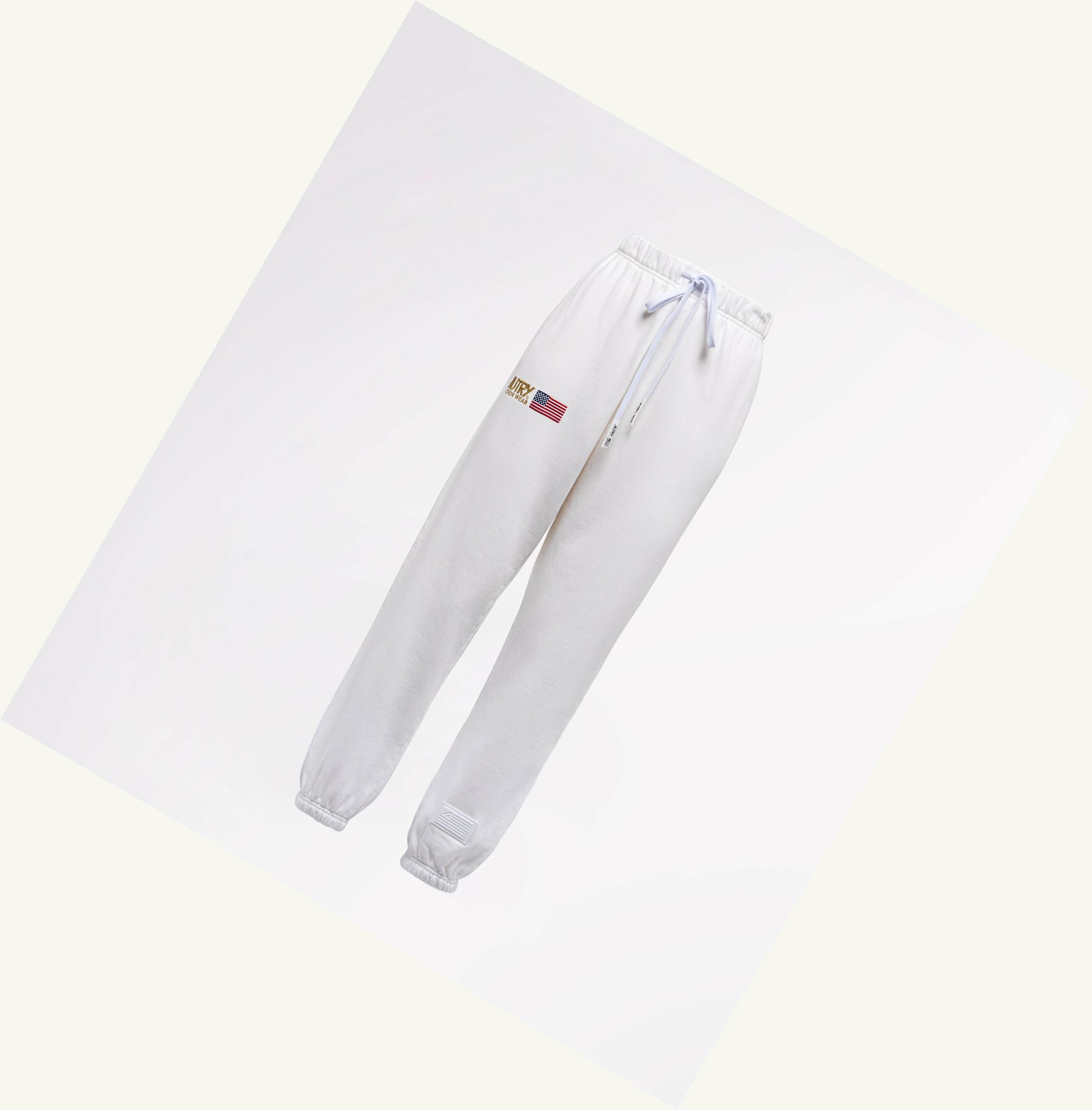 Women's Autry Fleece Pants With Embroidery Logo Sweatpants White | 693058ILJ