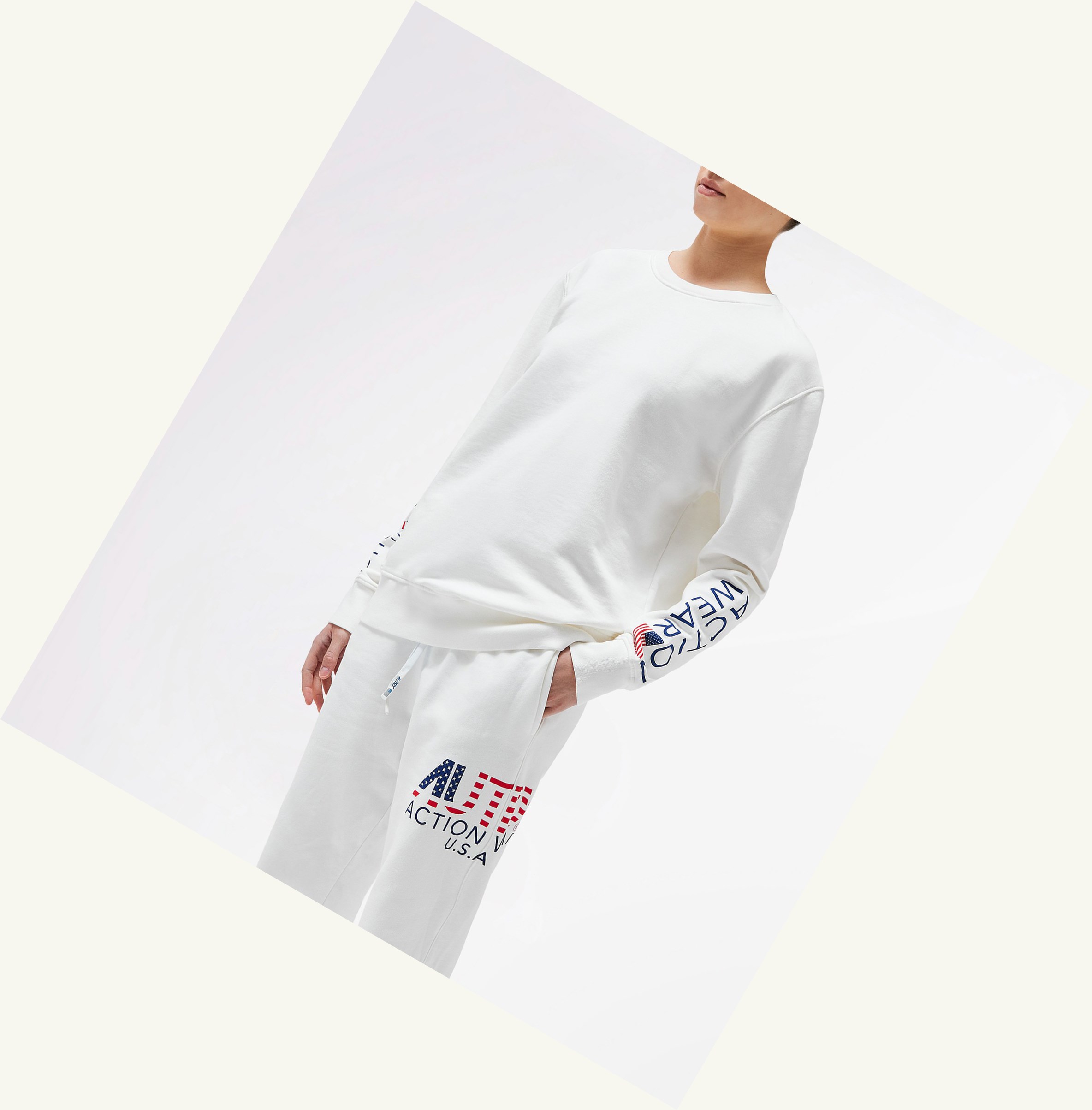 Women's Autry Iconic Logo Sweatshirt White | 689054RDK