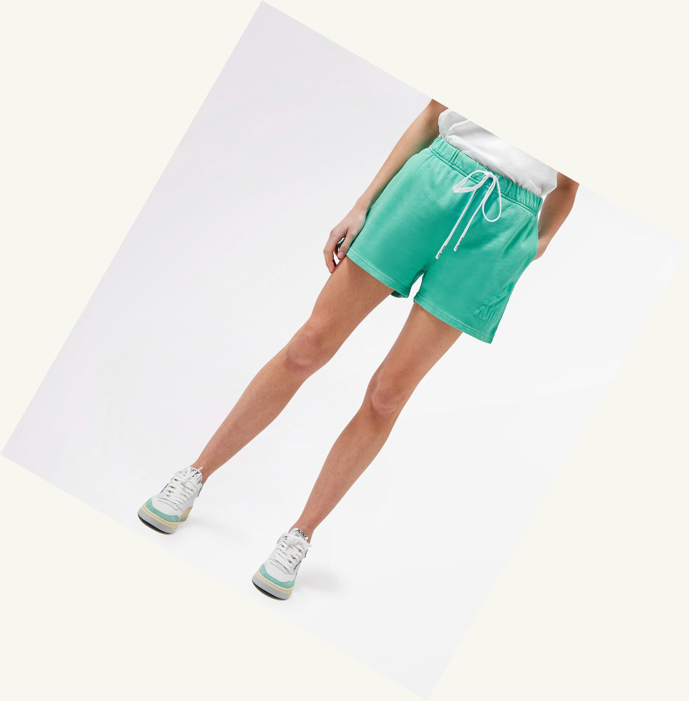 Women\'s Autry Matchpoint Shorts Green | 721304GUQ