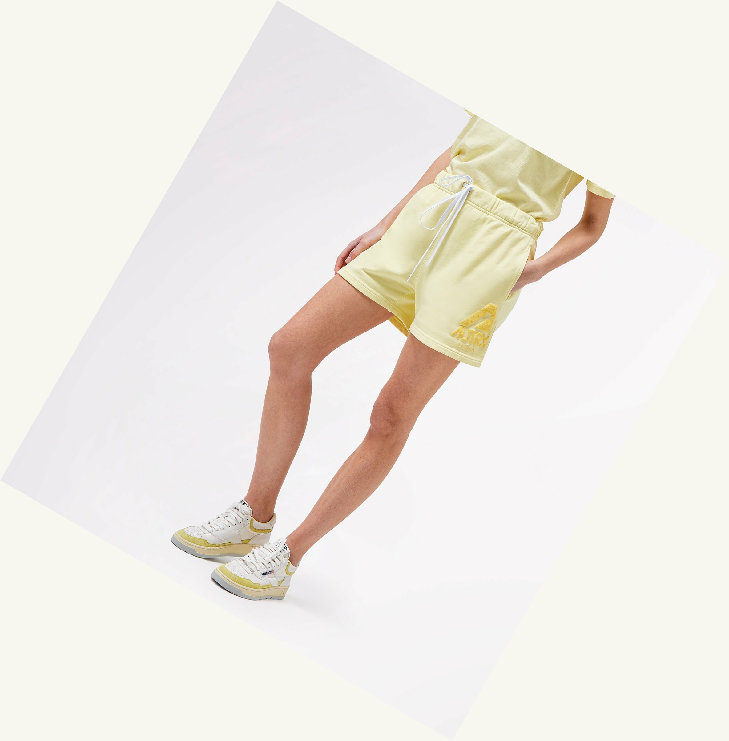 Women's Autry Matchpoint Shorts Yellow | 371658IVX