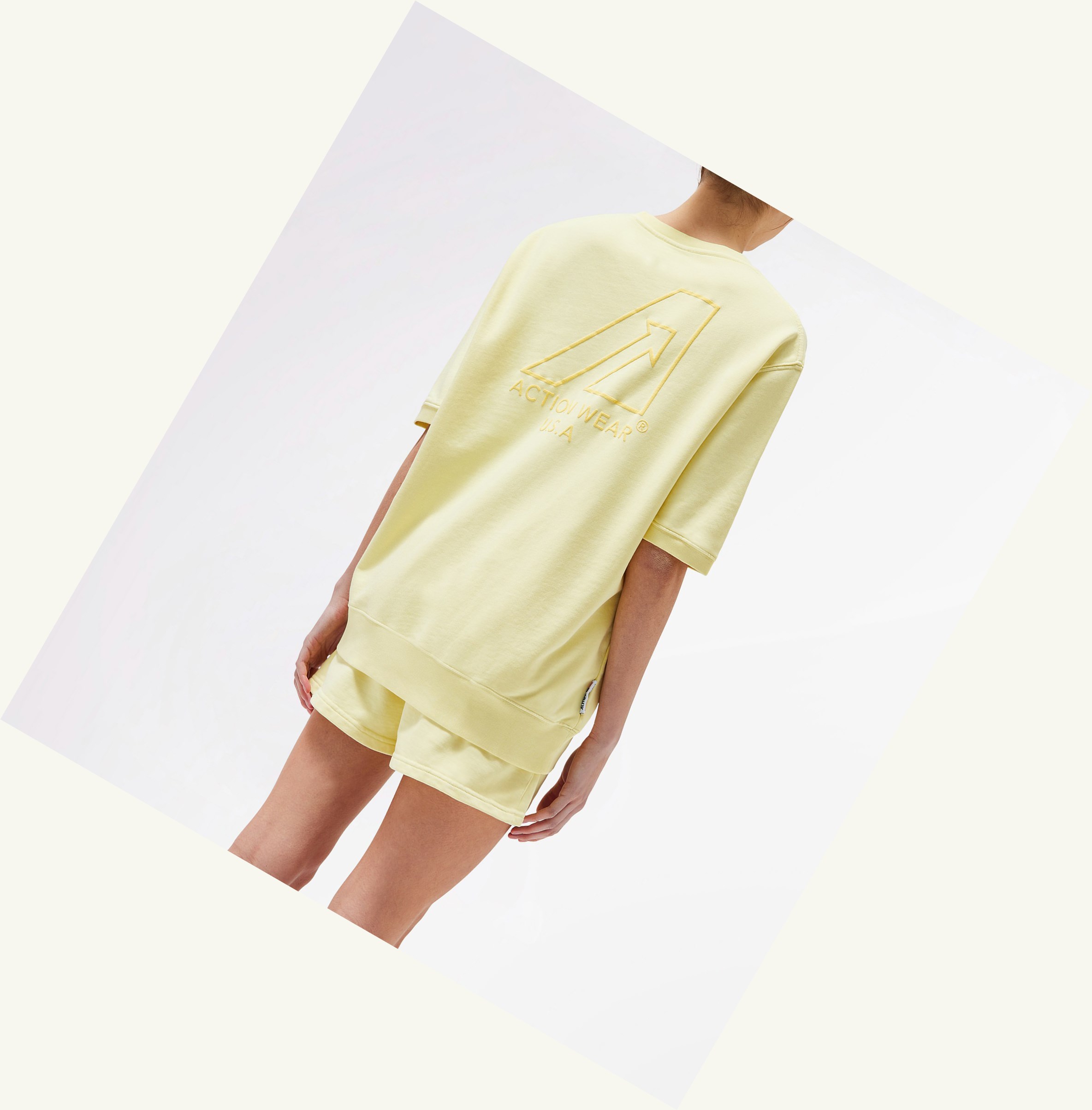 Women's Autry Matchpoint Sweatshirt T Shirts Yellow | 742513WKQ