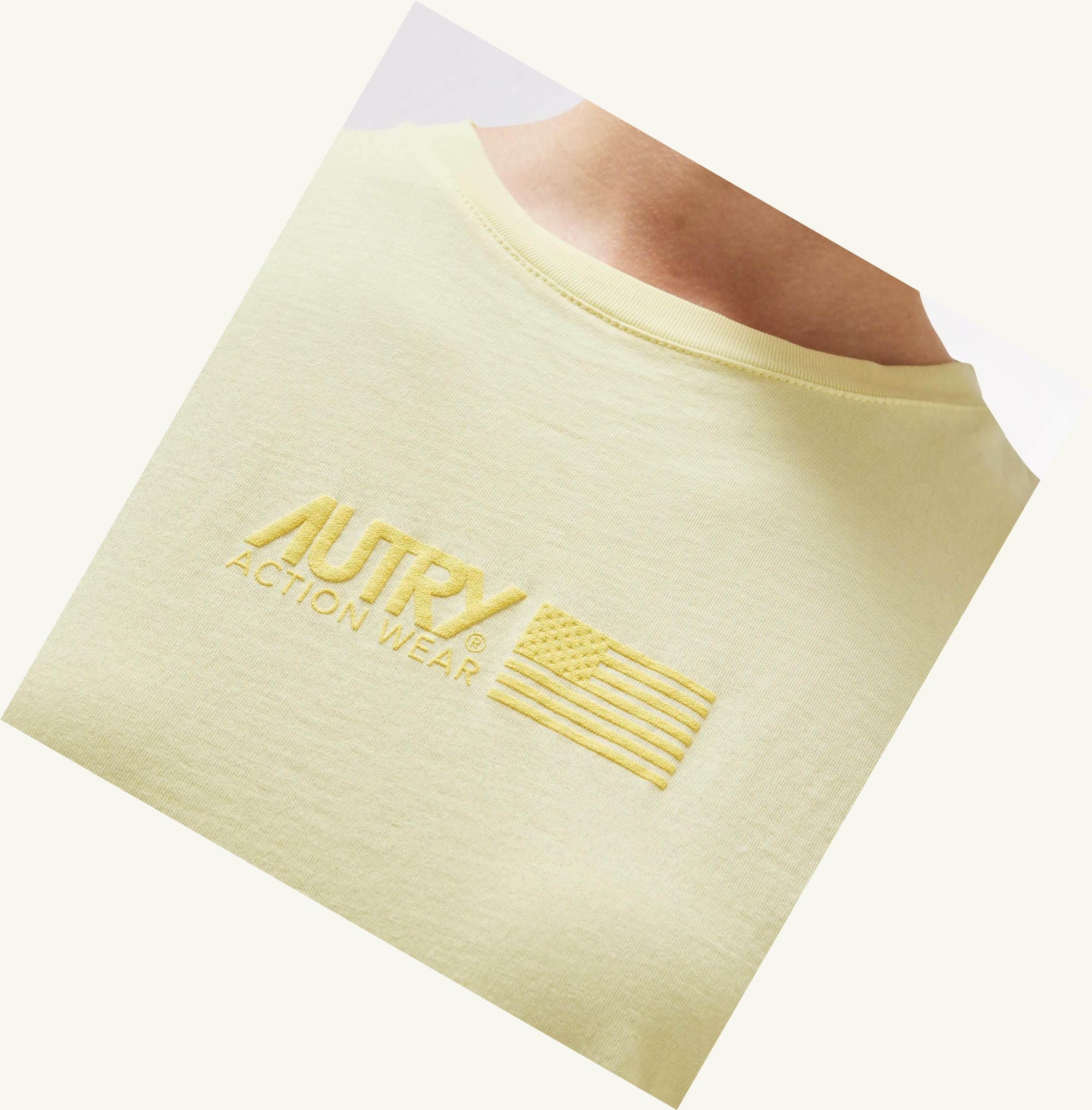 Women's Autry Matchpoint T Shirts Yellow | 062549RUS