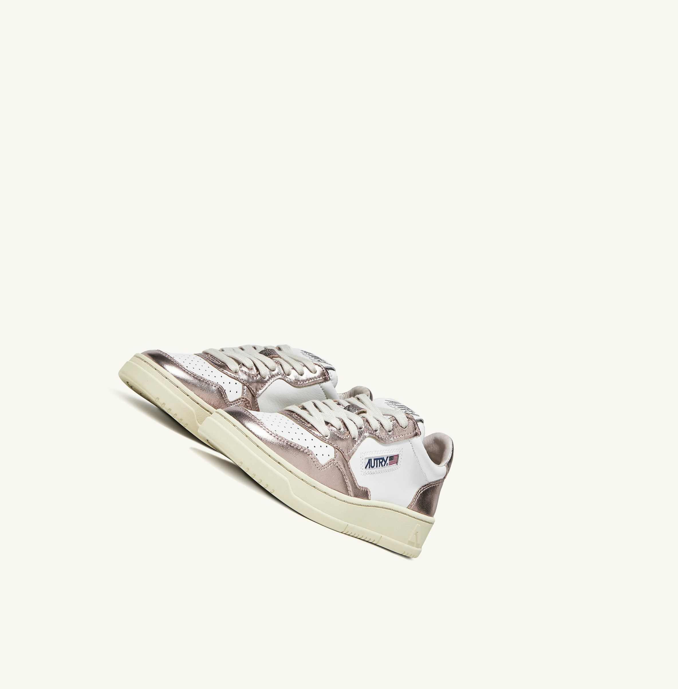 Women's Autry Medalist Low Trainers White Brown | 230856VPA