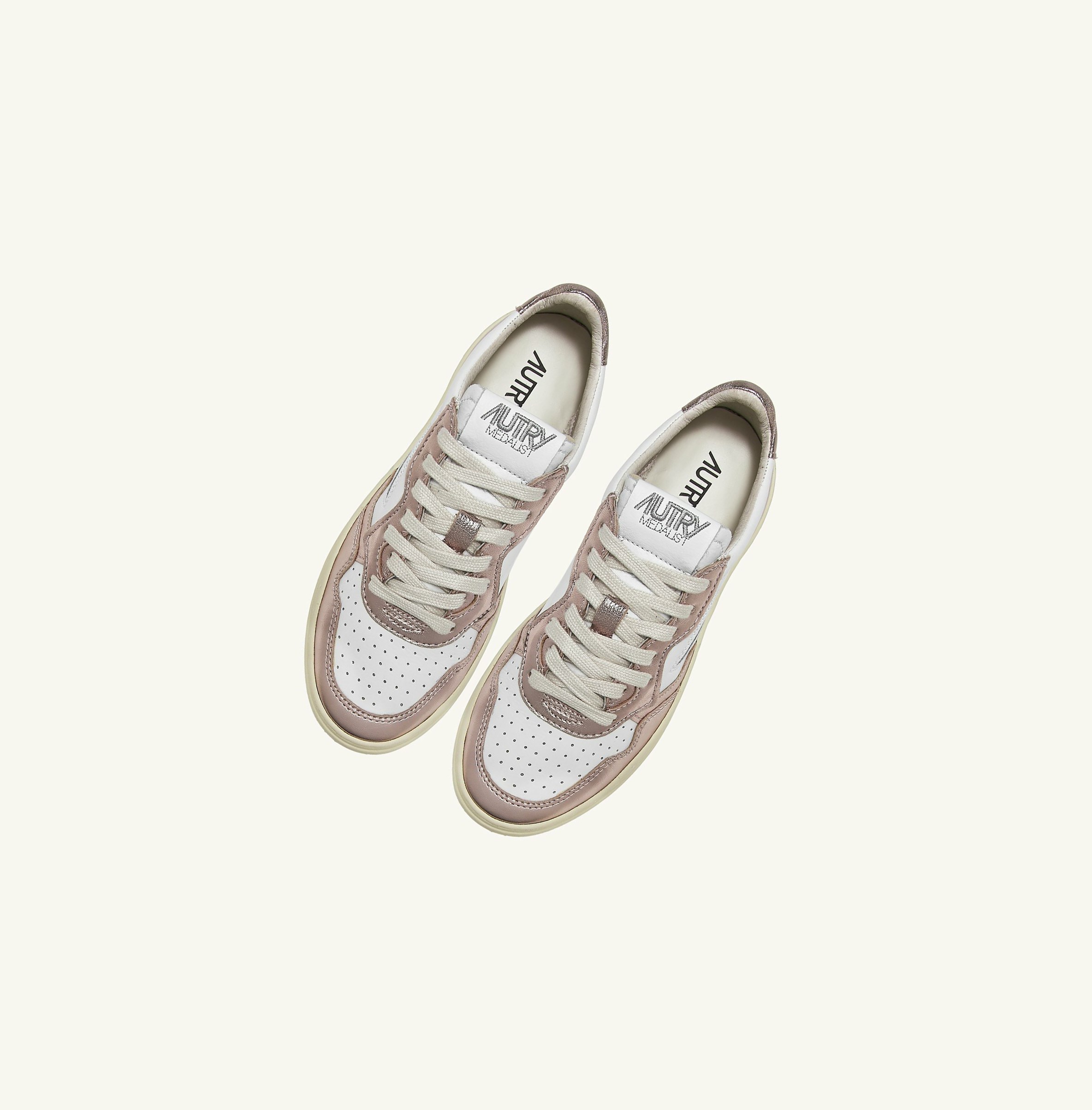 Women's Autry Medalist Low Trainers White Brown | 230856VPA