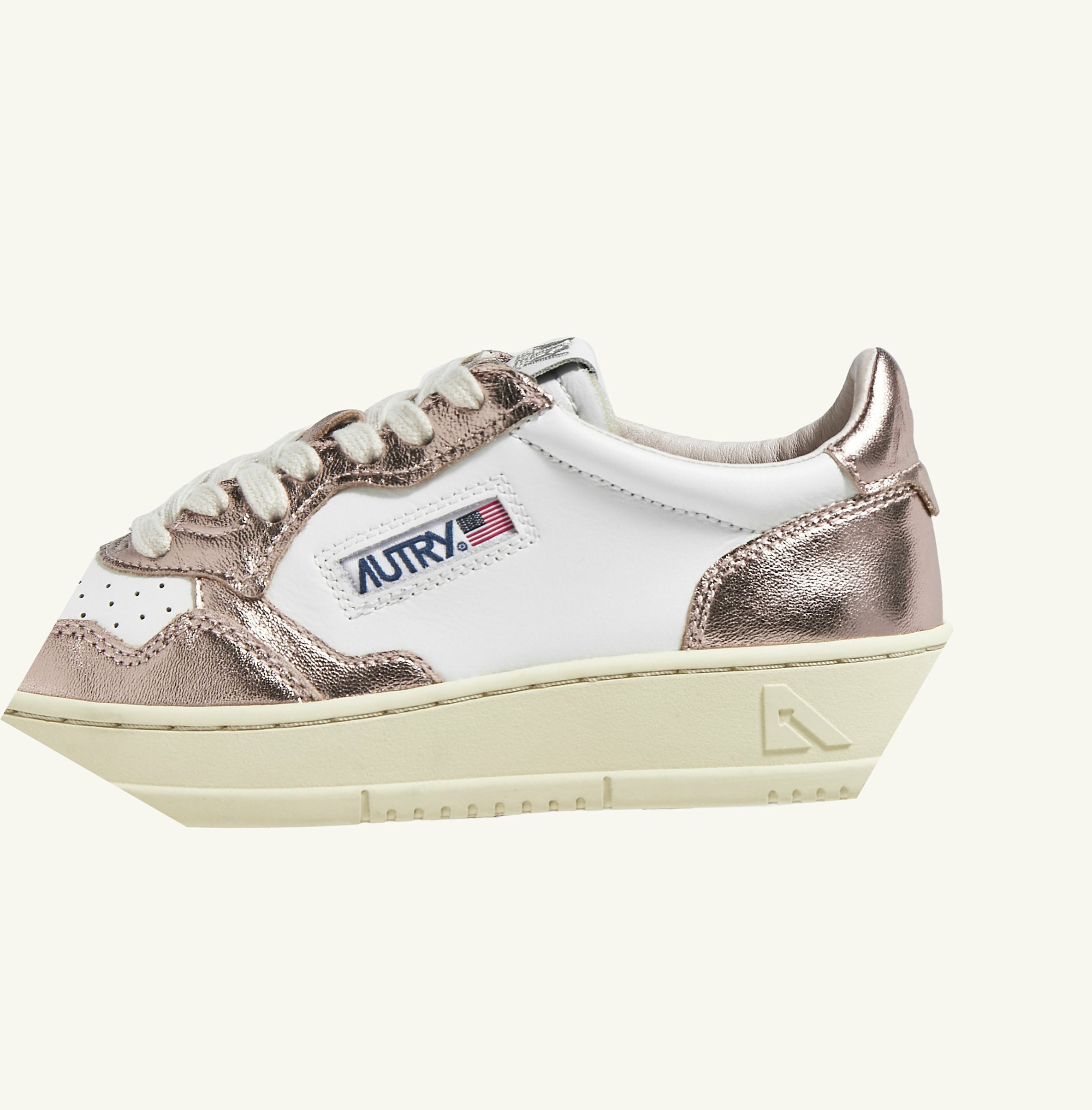 Women's Autry Medalist Low Trainers White Brown | 230856VPA