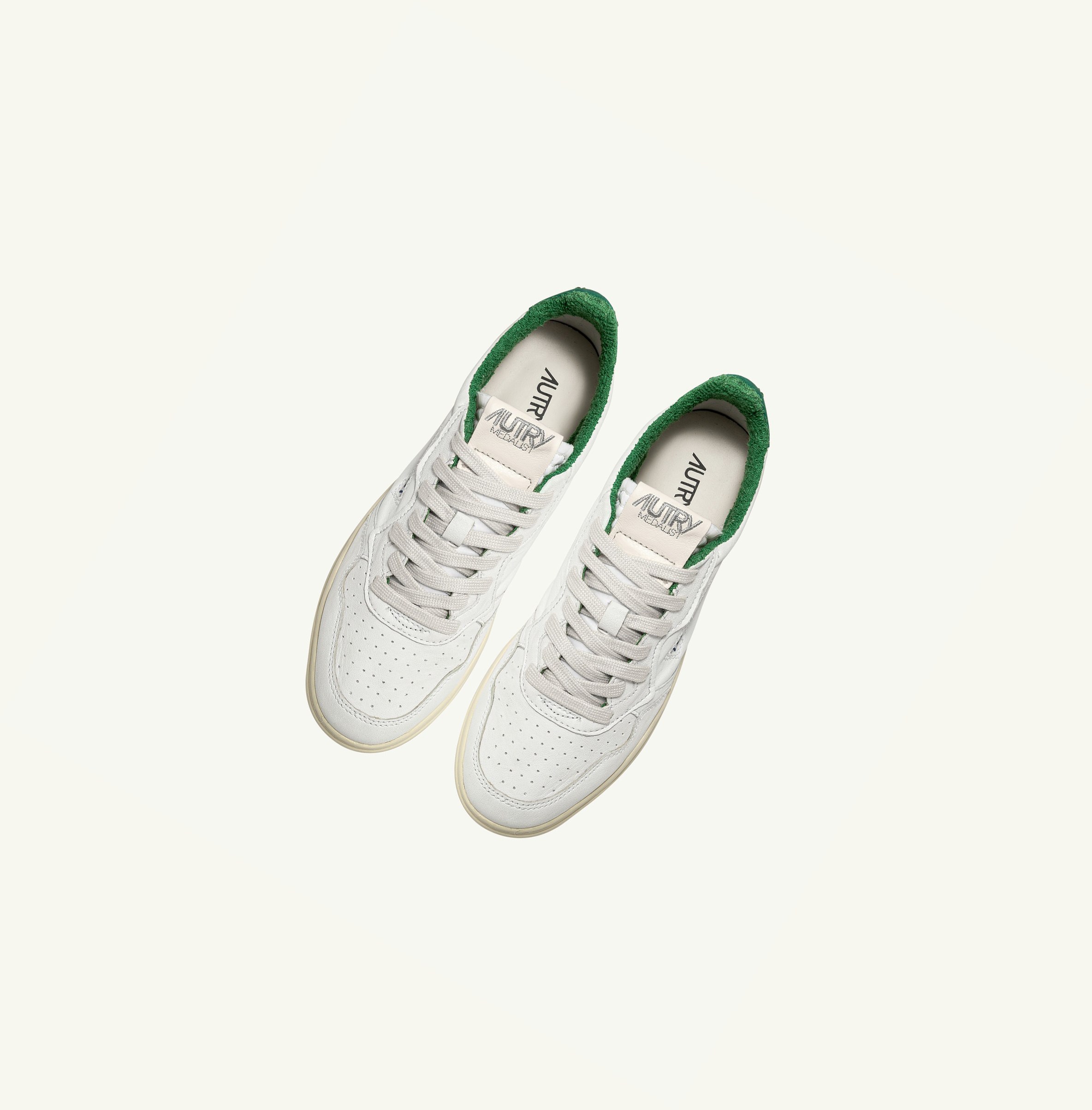 Women's Autry Medalist Low Trainers White Green | 462093CGP