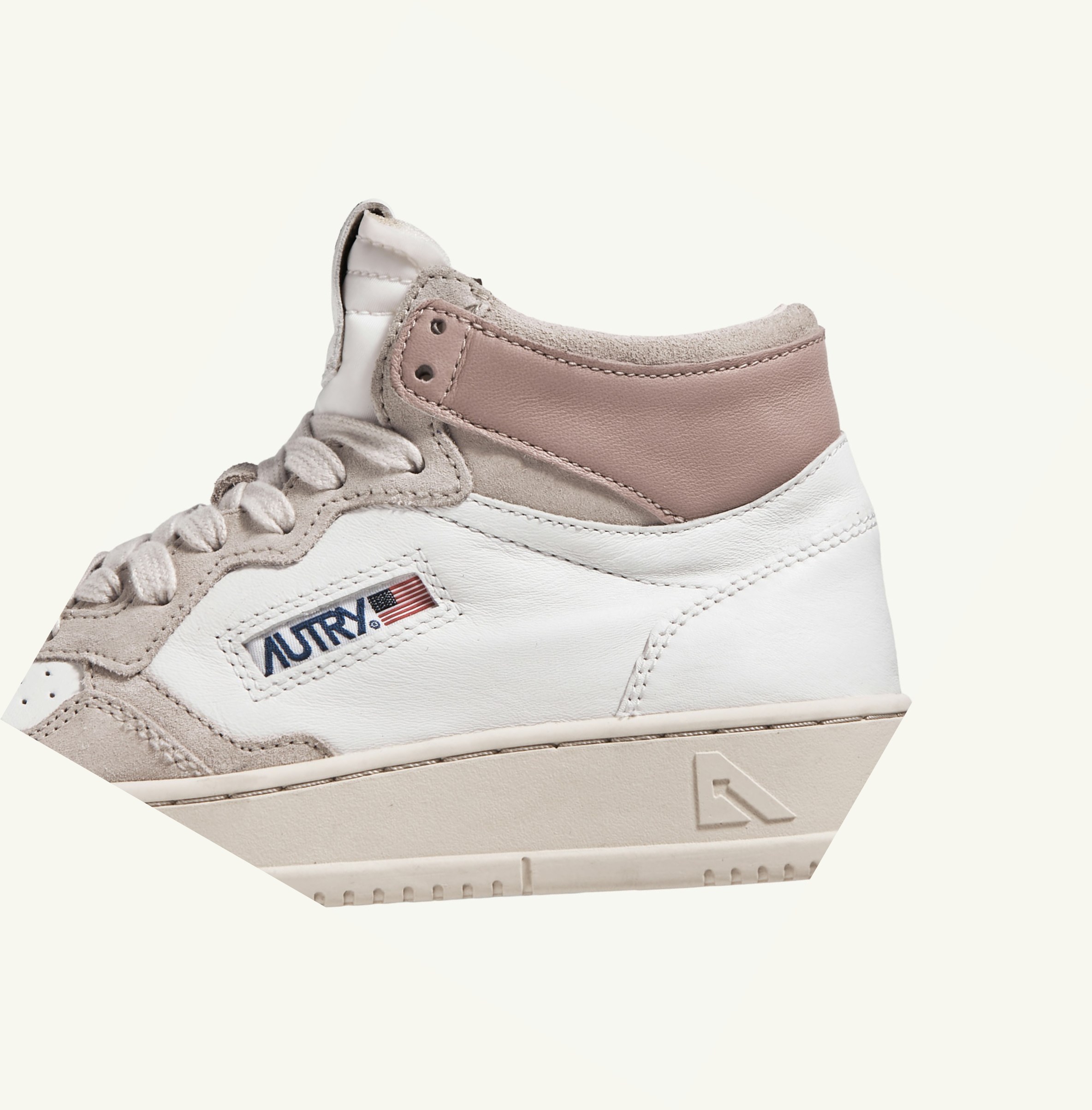 Women's Autry Medalist Mid Trainers White Pink | 734280GEU