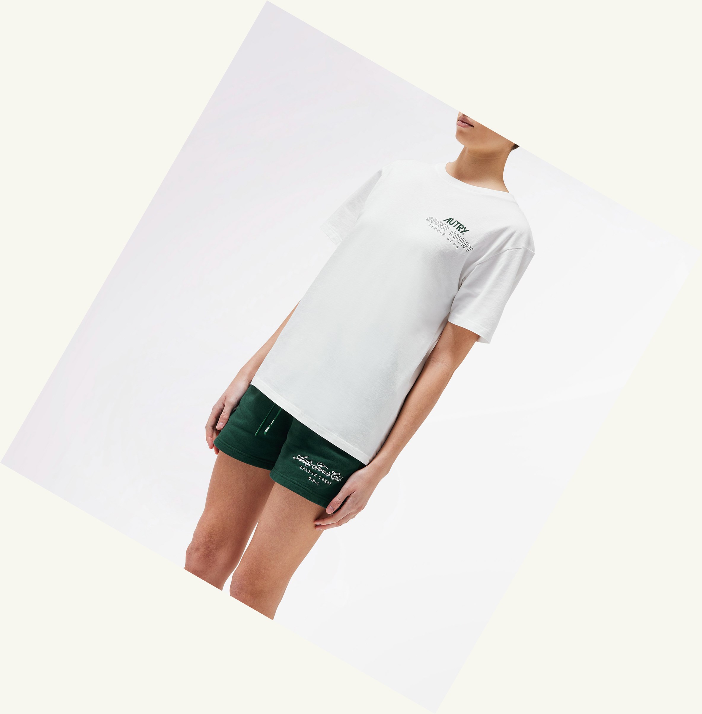 Women's Autry Tennis Club Court T Shirts White | 719825YBL