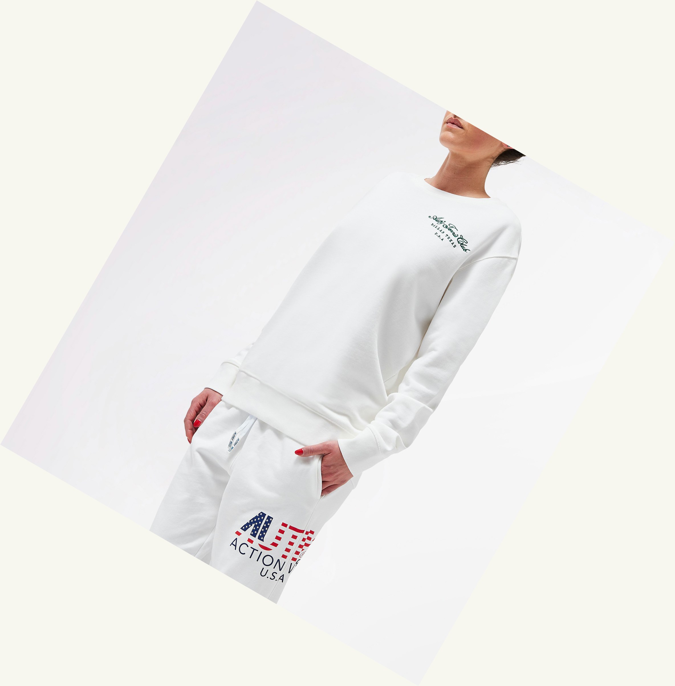 Women's Autry Tennis Club Sweatshirt White | 574289UXB